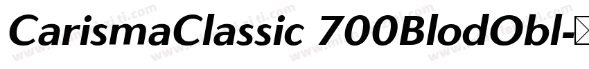 CarismaClassic 700BlodObl字体转换